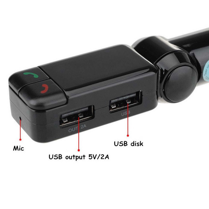 Tẩu Nghe Nhạc MP3 Bluetooth Đa Năng Kiêm Sạc Điện Thoại BC-06 Trên Ô Tô - Hàng Nhập Khẩu