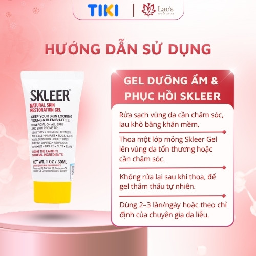 Gel Dưỡng Ẩm &amp; Làm Dịu Da - Skleer Natural Skin Restoration Gel 30ml