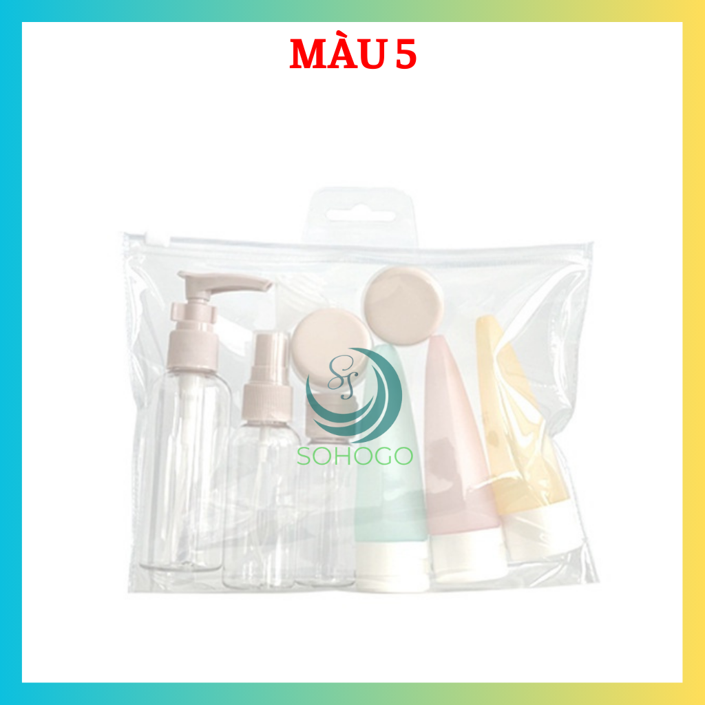 -Set 11 Lọ Chiết Mỹ Phẩm Chống Rò Rỉ Tiện Dụng Khi Đi Du Lịch-Bộ Chiết Mỹ Phẩm 11 Món Mini Hàn Quốc Tiện Dụng