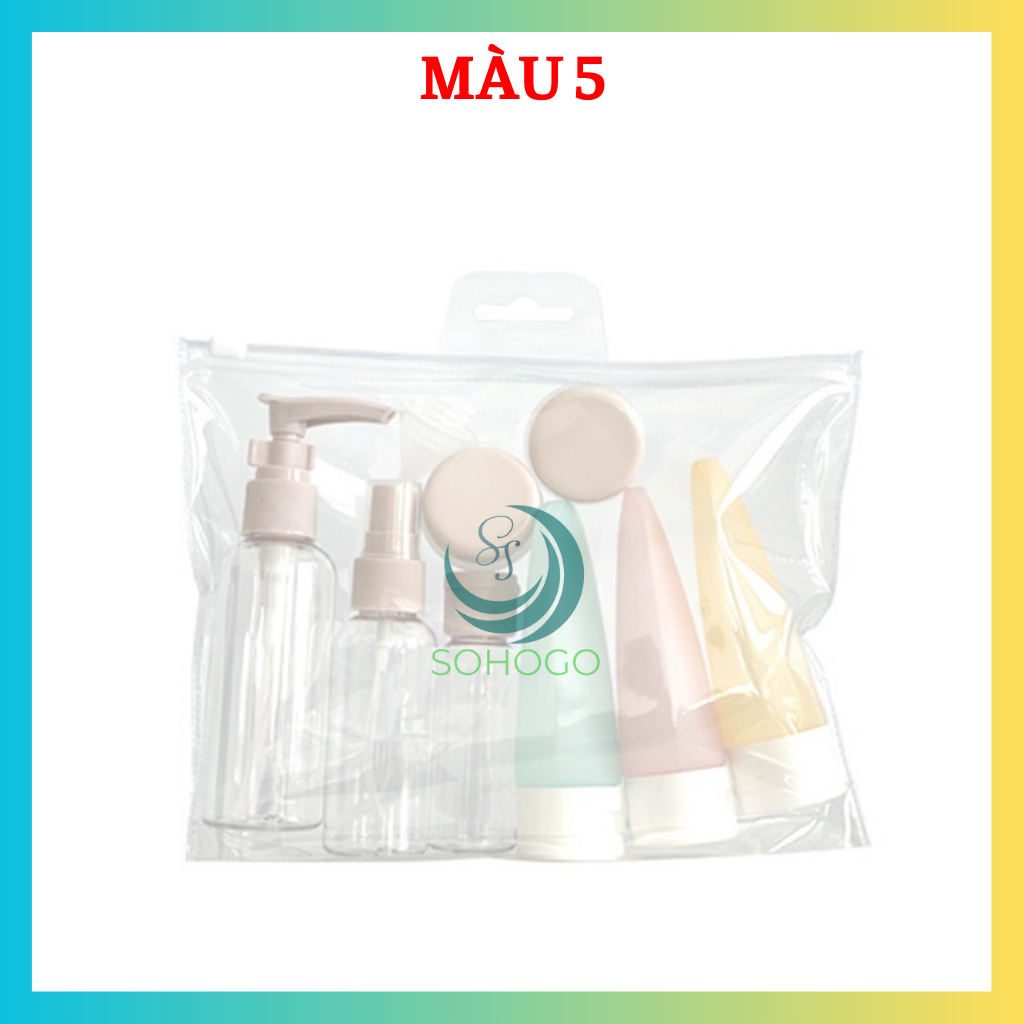 [CHỌN MẪU]-Set 11 Lọ Chiết Mỹ Phẩm Chống Rò Rỉ Tiện Dụng Khi Đi Du Lịch-Bộ Chiết Mỹ Phẩm 11 Món Mini Hàn Quốc Tiện Dụng