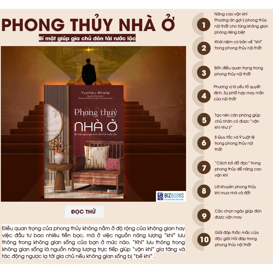 Sách Phong Thủy Nhà Ở - Bí Mật Giúp Gia Chủ Đón Tài Rước Lộc - Kinh Thánh Về Phong Thủy Nội Thất - Bizbooks - BẢN QUYỀN