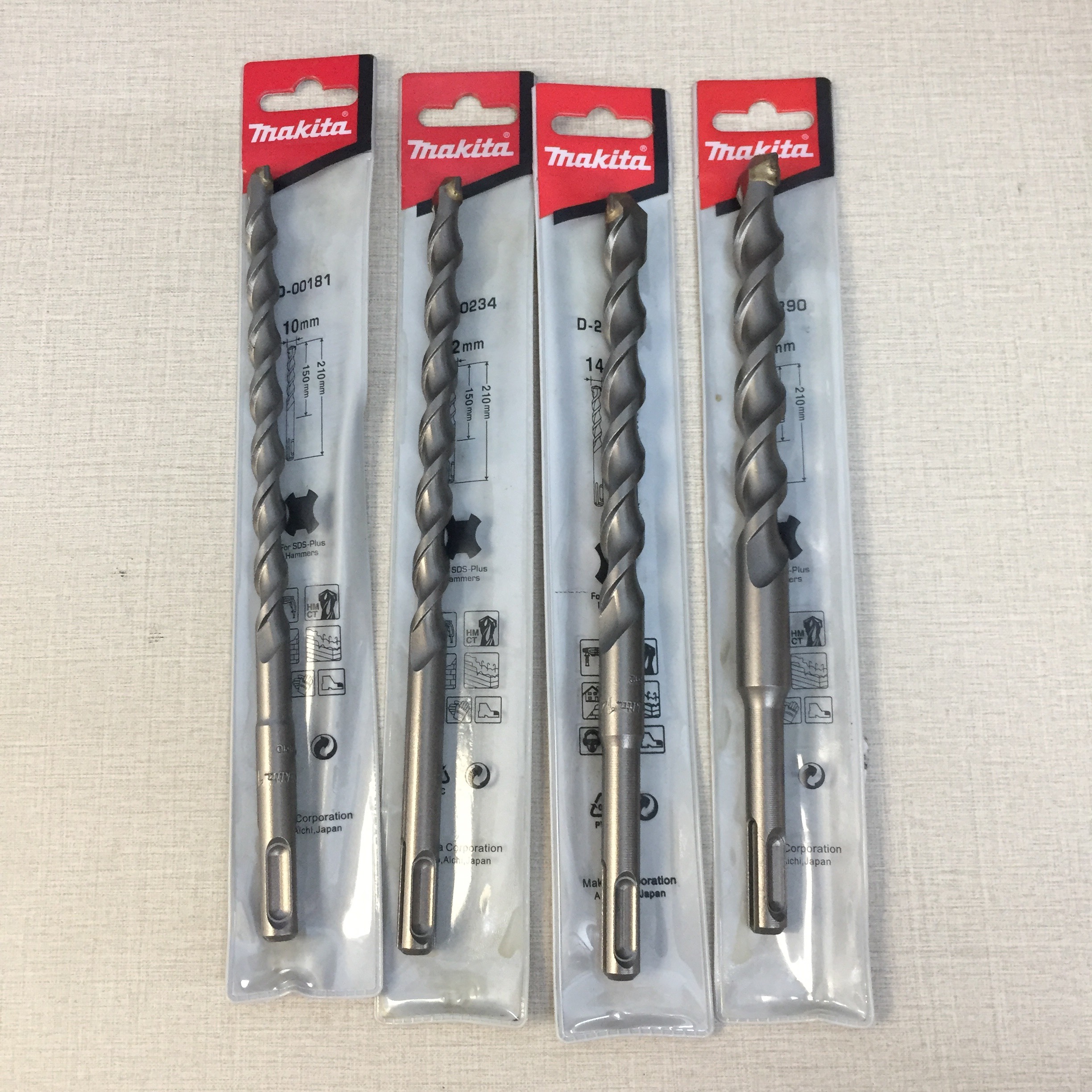 Mũi khoan bê tông SDS Plus 10,12,14,16,20mm dài 210mm Makita