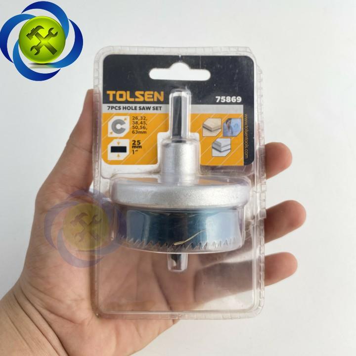 Bộ khoét lỗ TOLSEN 75869 7 chi tiết từ 26-63mm