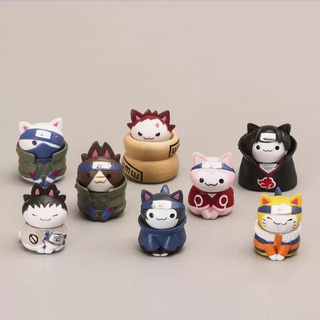 Tượng Mini Mèo Naruto Cute Trang Trí Decor Góc Học Tập PK31