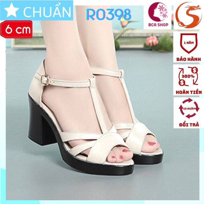 Giày cao gót hở mũi 6p RO398 ROSATA quai cài ôm cổ chân, có nhiều dây rất lạ tại BCASHOP - màu trắng