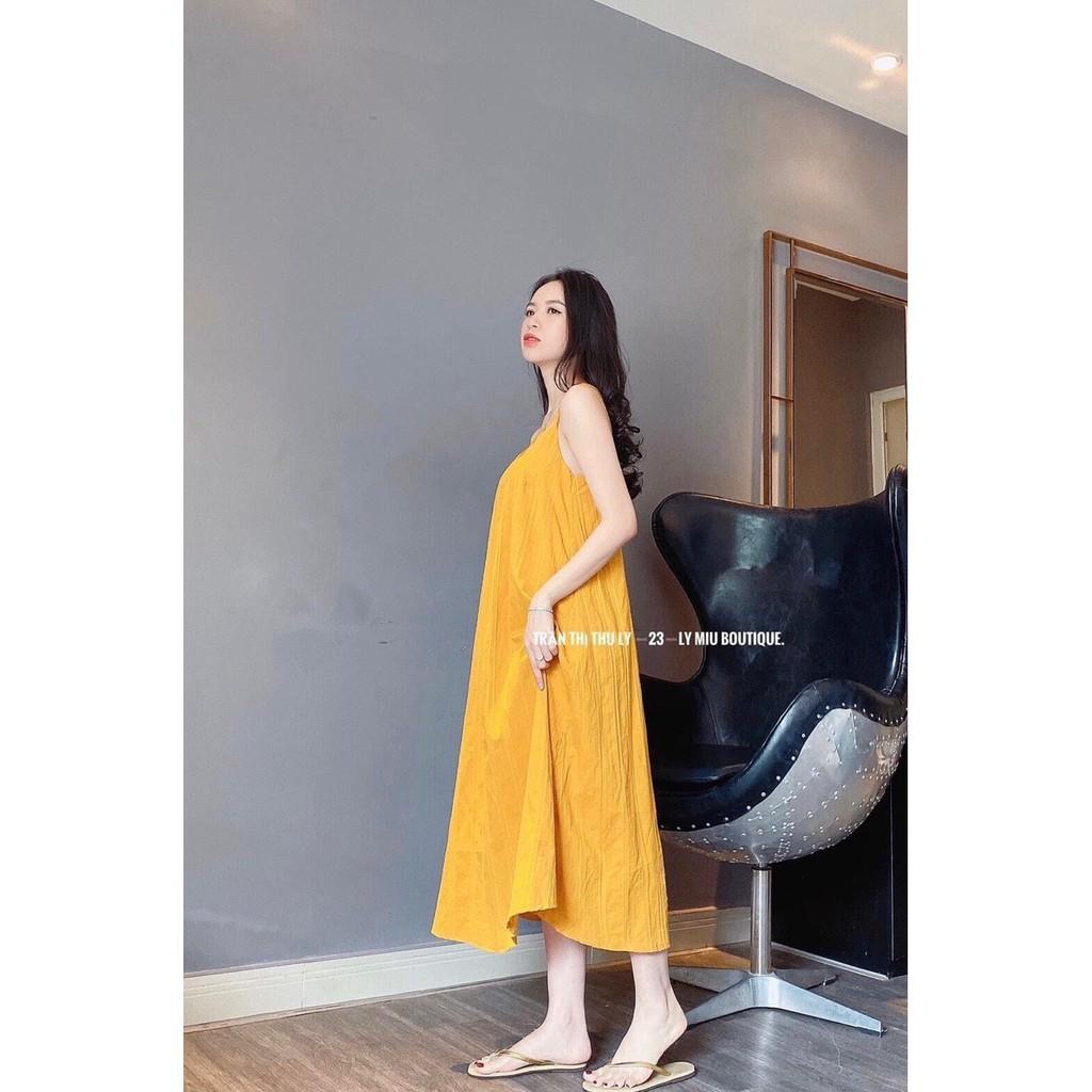 Váy 2 dây dáng suông chất đũi xước xinh xắn