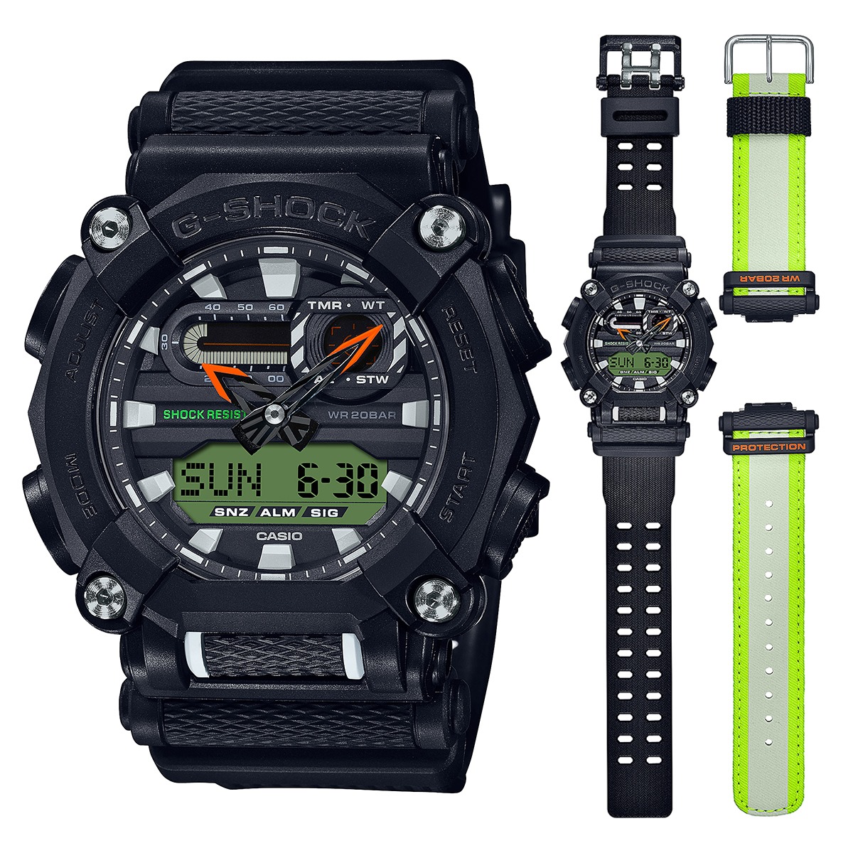 Đồng Hồ Casio G-Shock GA-900E-1A3 Nam - 2 Bộ Dây - Chống Nước 200M - Bảo Hành Chính Hãng 5 Năm