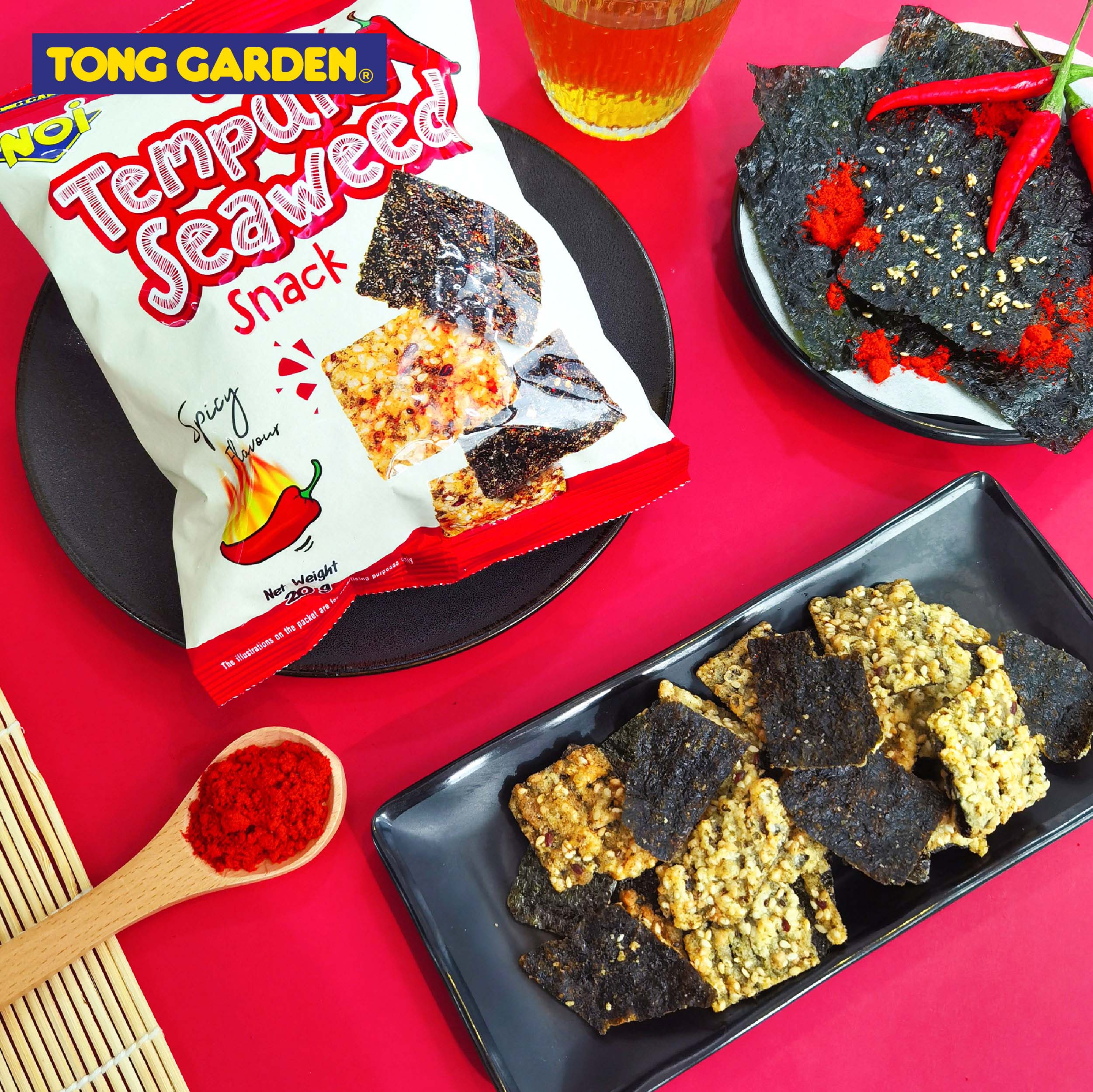 SNACK RONG BIỂN VỊ CAY TONG GARDEN 20G