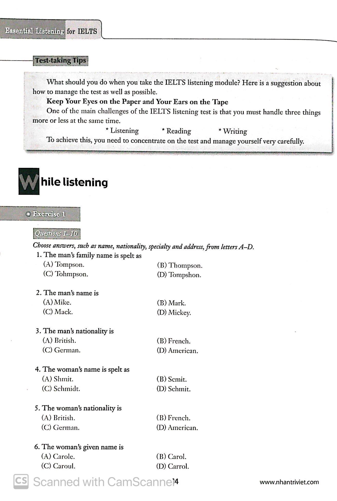 Essential Listening For Ielts (Kèm 1 Mp3)