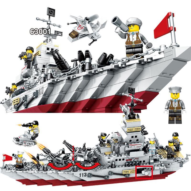 Đồ chơi Lắp ráp Mô phỏng thuyền chiến hạm biển 113, Xếp hình thông minh, Mô hình cho bé 6 tuổi, quà tặng sinh nhật - Tàu chiến