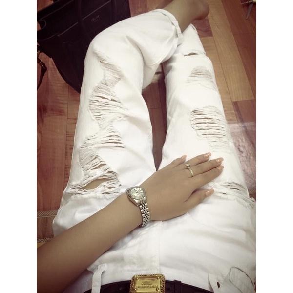 Quần kaki VNXK rách gối , xước cá tính
