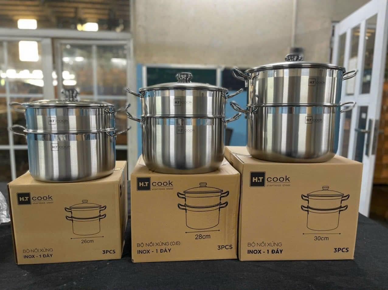 NỒI HẤP XỊN - SIÊU PHẨM - DÙNG ĐƯỢC CẢ BẾP TỪ SIZE 26, 28 VÀ 30 cm