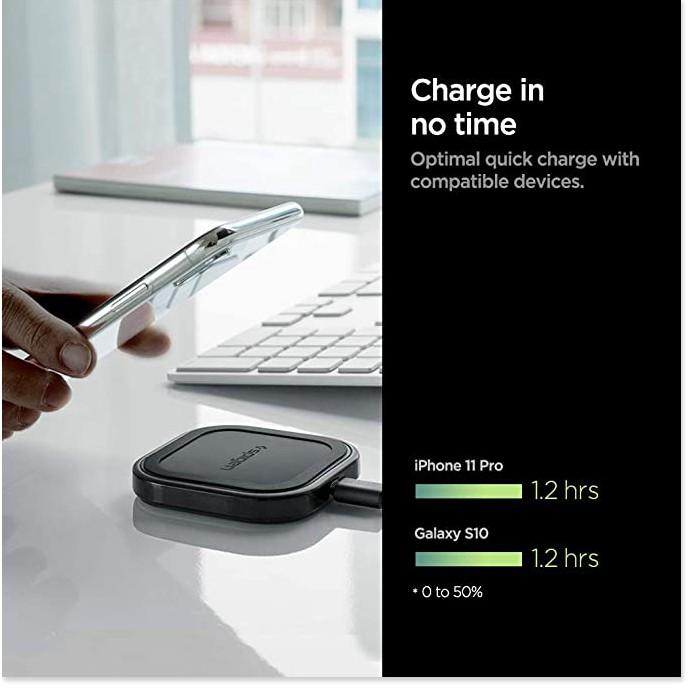 Sạc Không Dây Spigen F309W WirelessCharger - Hàng Chính Hãng