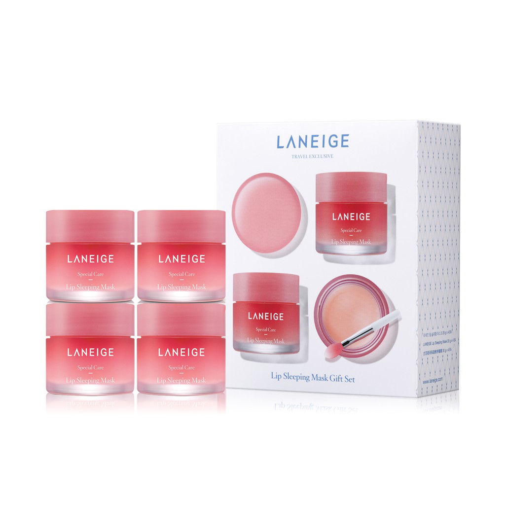 Mặt nạ ngủ cho môi Laneige Lip Sleeping Mask Berry Gift Set 20g x4 ( không xuất hóa đơn đỏ )