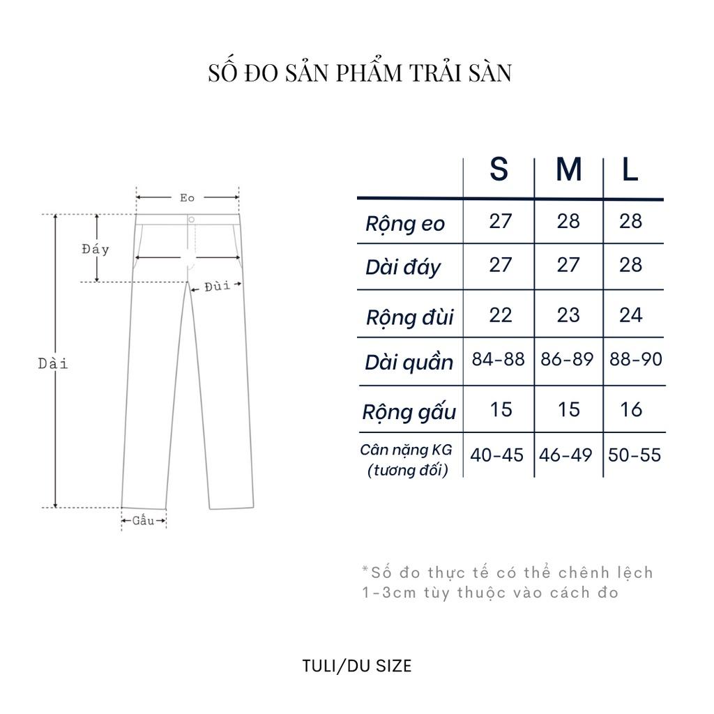 Quần Bò Ống Đứng Nữ Suông Nhẹ Lưng Cao Xẻ Tà Co Giãn Tulidu Quần Jean Ống Đứng Nữ