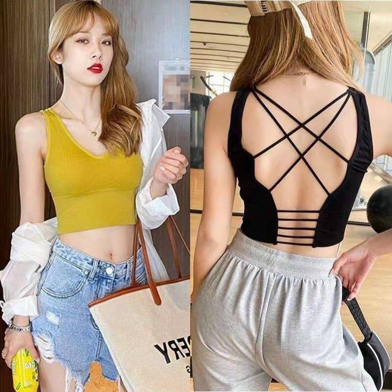 Sét 2 Bra, Áo Tập Gym, Yoga, Thể Thao Cho Nữ Chất Liệu Cotton Mềm Mại, Thấm Hút Mồ Hôi (Giao màu ngẫu nhiên)