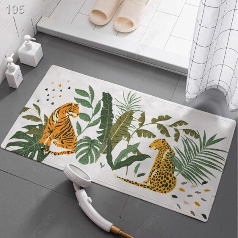 Diatom bùn phòng tắm chống trượt Thảm thấm nước sàn nhà vệ sinh Tấm lót hộ gia đình khô nhanh lưới màu đỏ