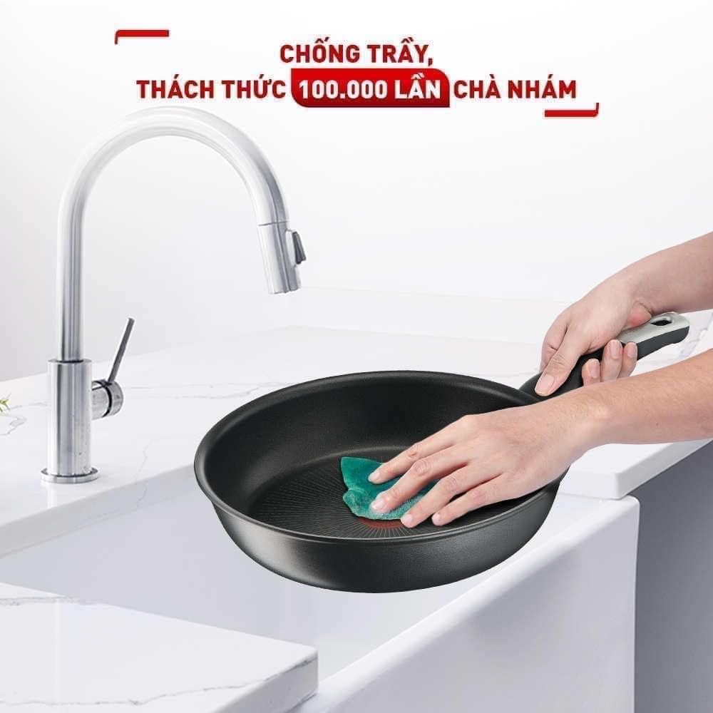 Chảo Rán Chống Dính Cao Cấp Tefal Unlimited Size 28cm, Chảo Chiến Pháp, Chống Dính Chống Trầy Xước, Chất Liệu Thép Không Gỉ, Phù Hợp Với Mọi Loại Bếp, Nhập Khẩu Pháp, Hàng Chính Hãng