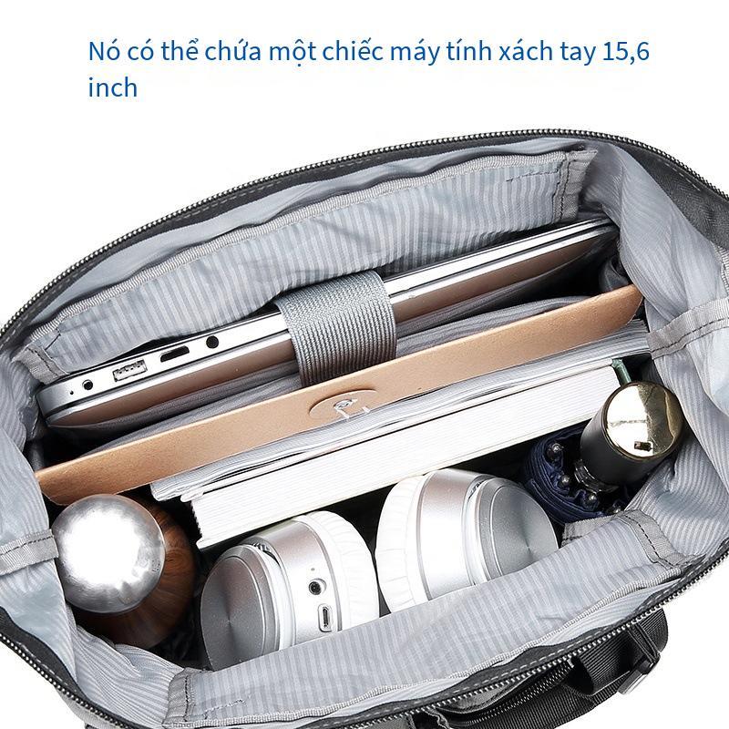 Đảm bảo chất lượng túi đeo vai công sở dành cho nam đi công tác nhẹ di động thông thường nhiều lớp máy tính 14 inch túi đựng tài liệu A4 dung lượng lớn