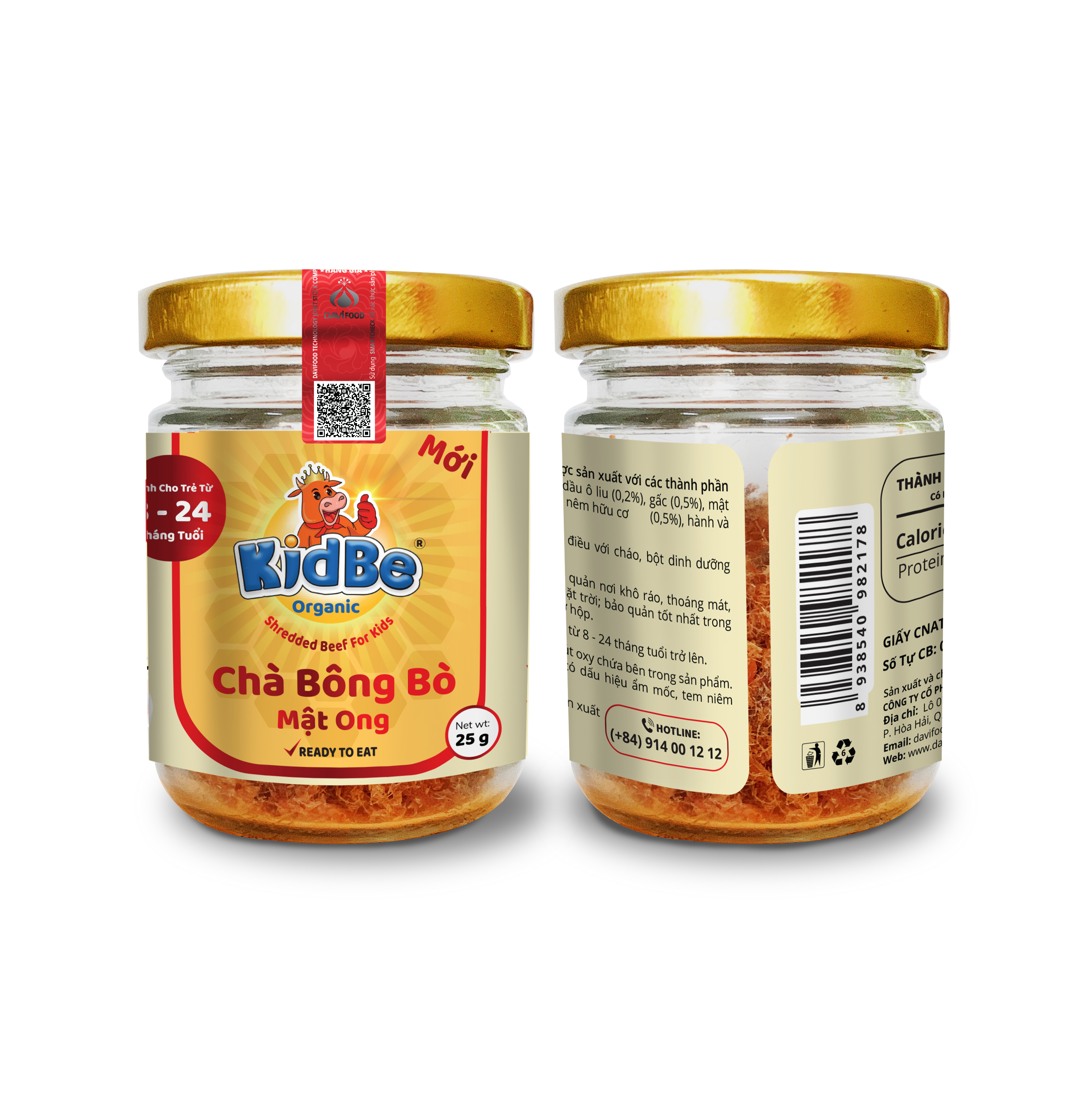 Chà bông bò mật ong KIDBE ORGANIC, thực phẩm ăn dặm thiết yếu cho trẻ em từ 8 tháng đến 24 tháng tuổi, thơm ngon hảo hạng, giúp trẻ hay ăn chóng lớn, đặc biệt phù hợp với trẻ biếng ăn