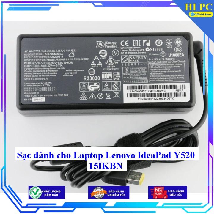 Sạc dành cho Laptop Lenovo IdeaPad Y520 15IKBN - Kèm Dây nguồn - Hàng Nhập Khẩu