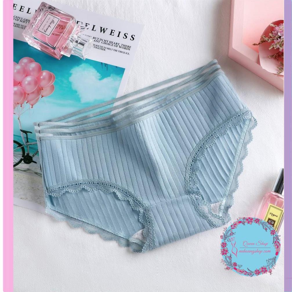 Quần Lót Gân Tăm Viền Ren Siêu Đẹp - quần lót cotton - đồ lót nữ DL108