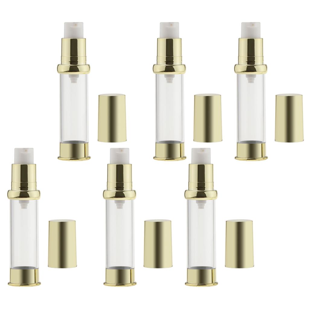 6 x Empty Airless Bottle Cosmetic Travel Perfume Spray Sprayer 10 /15 / 30 ml White for Home or Travel