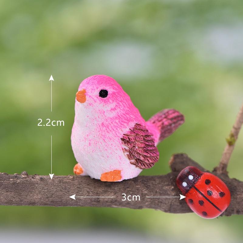 Mô hình con chim nhiều màu sắc trang trí tiểu cảnh, hòn non bộ, cây để bàn, terrarium