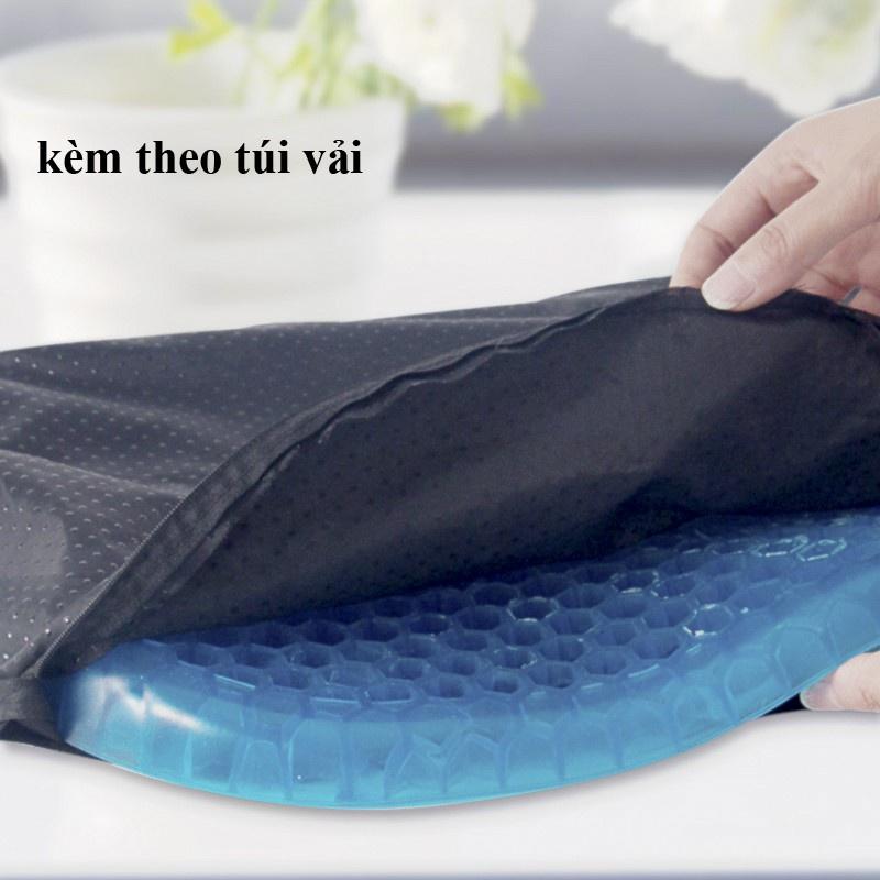 Đệm Ngồi Chống Mỏi 3D 2 Lớp Thoáng Khí - Chống Đau Mỏi Lưng - Đệm Gel Tổ Ong Đàn Hồi Lót Ghế