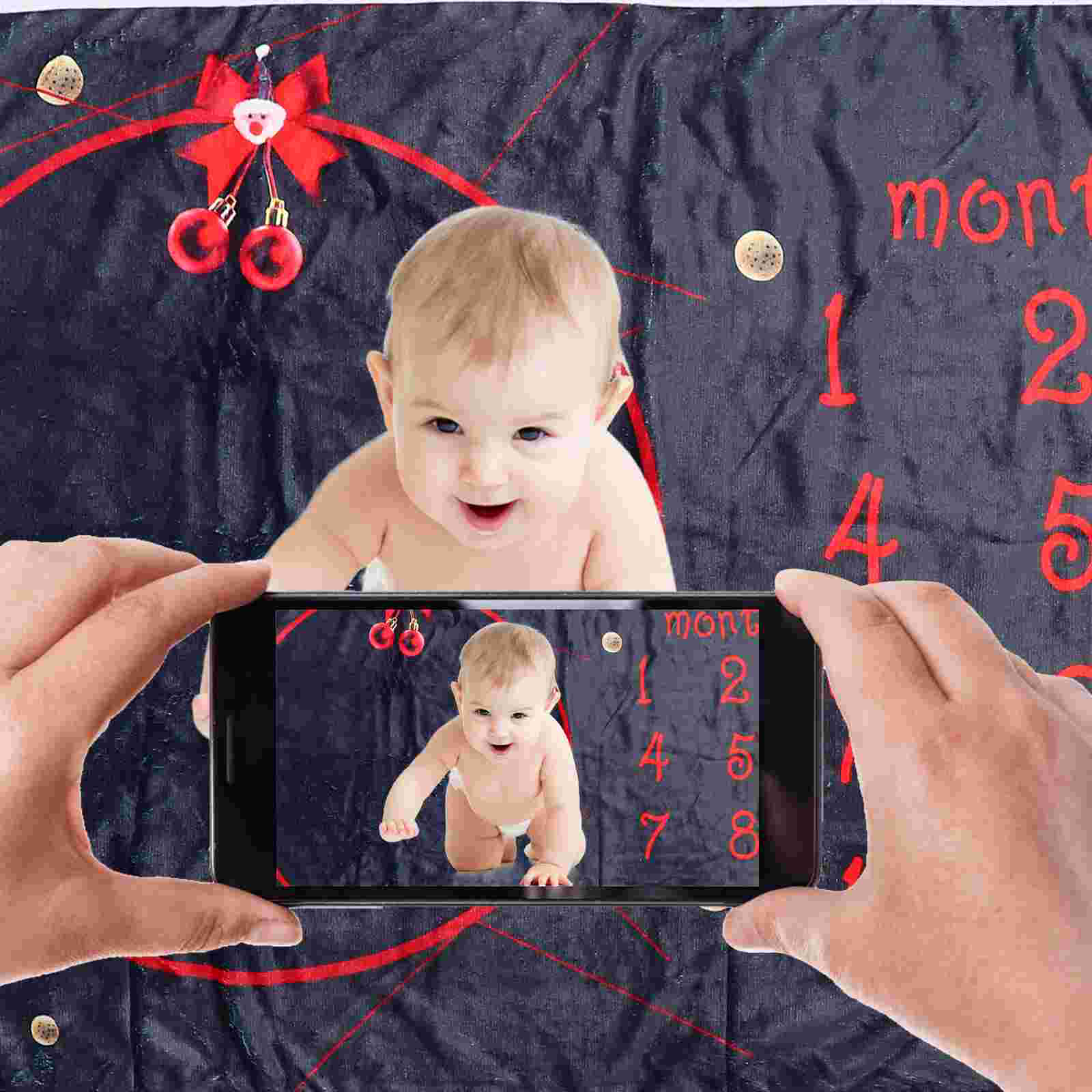 Bé Cột Mốc Chăn Ảnh Nền Trẻ Sơ Sinh Biểu Đồ Phát Triển Dép Nỉ Chăn