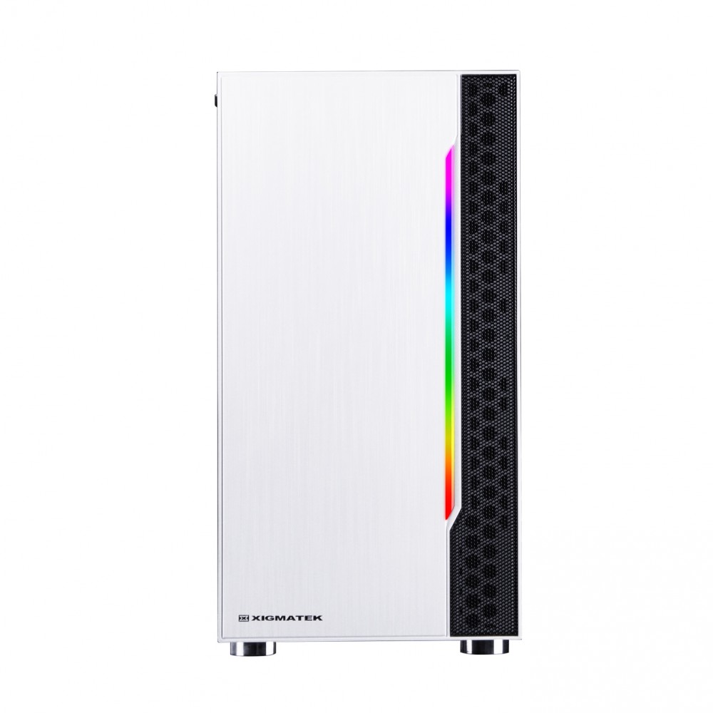 Vỏ Thùng Máy XIGMATEK GEMINI WHITE (EN43538) - PREMIUM M-ATX, RGB STRIP - Hàng chính hãng