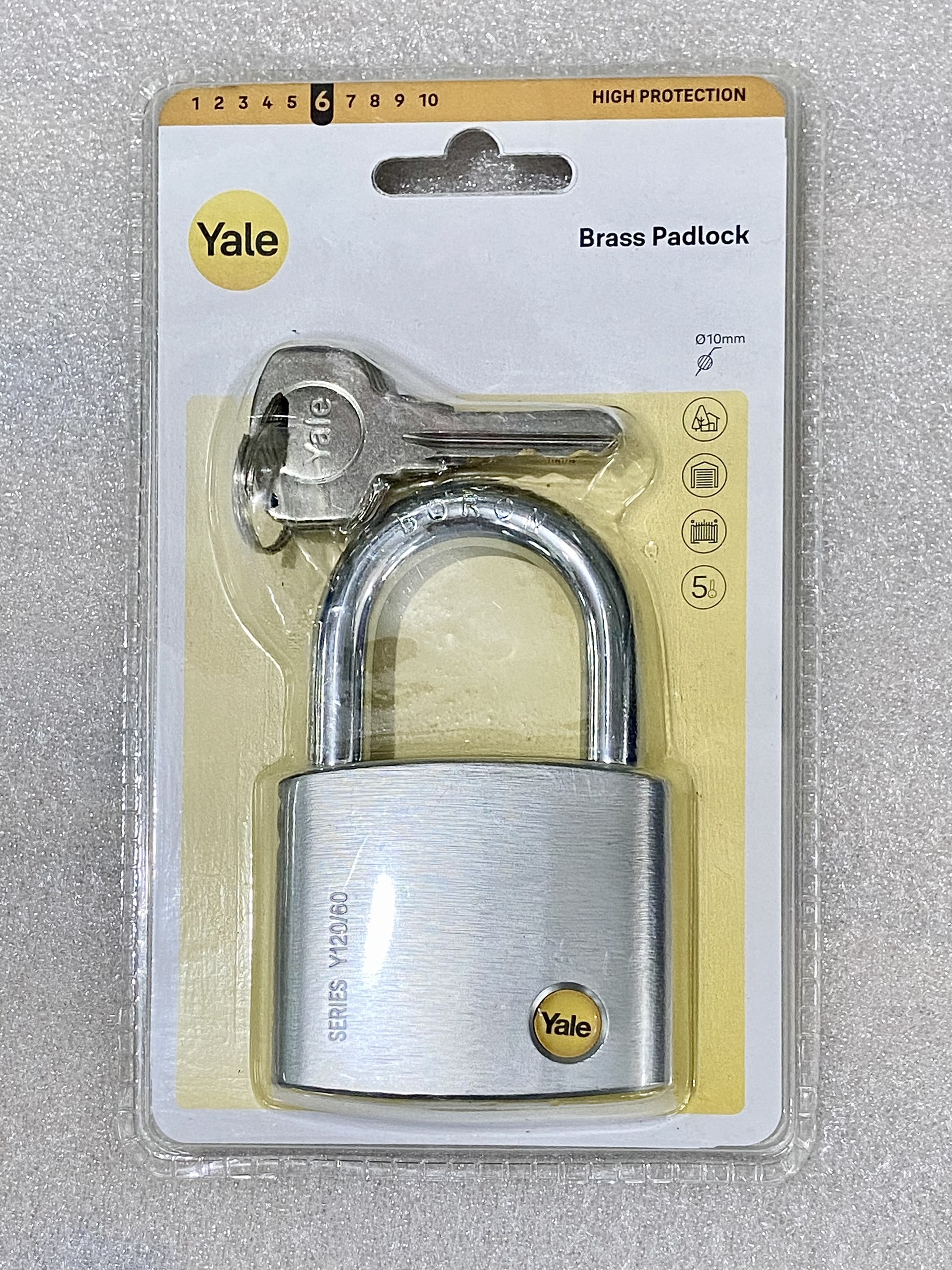 Khóa Bấm Yale Y120/60/135/1 - Bạc