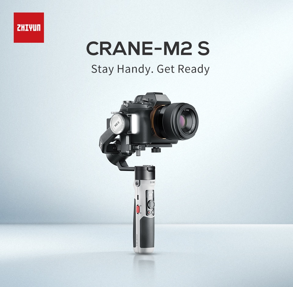 Gimbal Zhiyun Crane-M2 S Combo đa năng cho máy ảnh, điện thoại, action cam - Hàng Chính Hãng