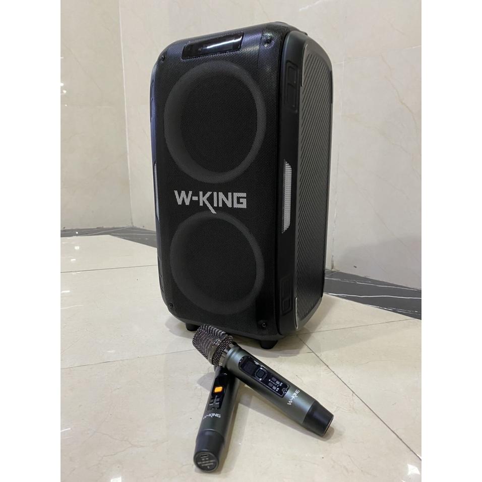 LOA BLUETOOTH W-KING T9 PRO  Hai Micro (Kèm 2 Micro không dây)