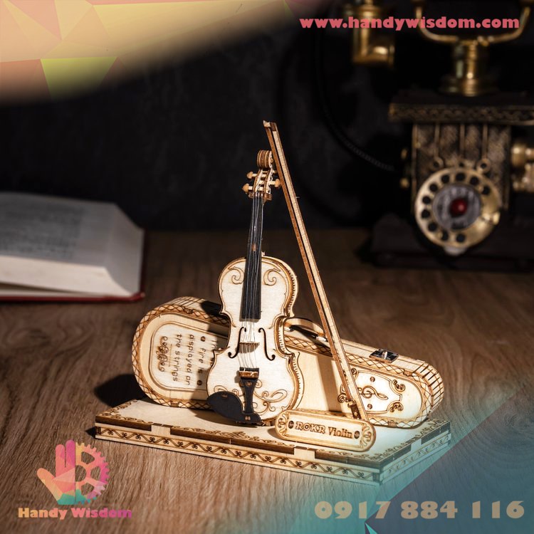 Mô hình lắp ghép gỗ Rolife - Đàn Violin - Robotime Violin Capriccio TG604K