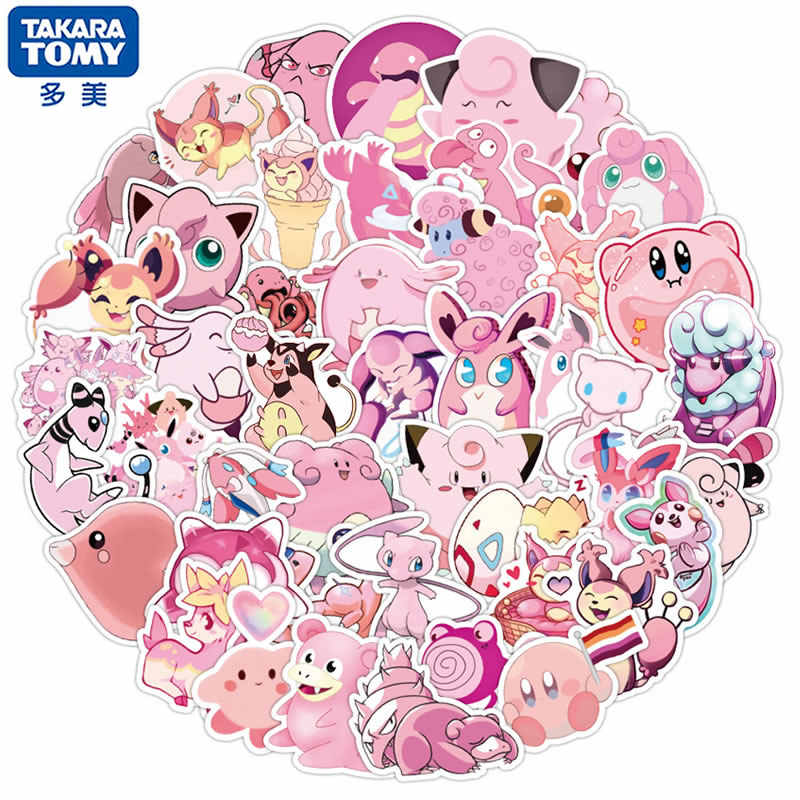 Set 30-60 Pink Pokemon sticker-Pokemon hồng