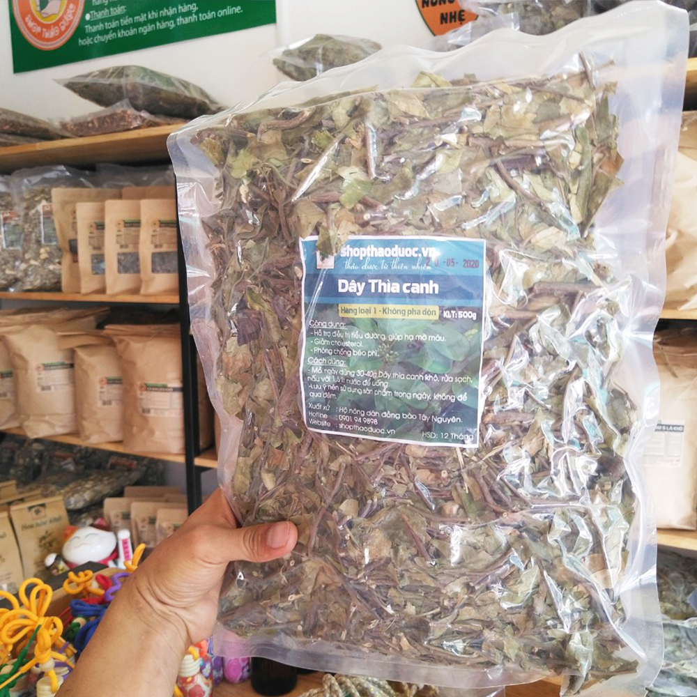 Dây Thìa Canh Sạch Sấy Khô Gói 500Gr - Trà Dây Thìa Canh Shop Thảo Dược Hỗ Trợ Ổn Định Đường Huyết, Tốt Cho Người Cao Huyết Áp