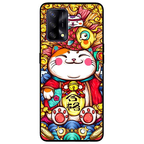 Ốp lưng dành cho Oppo A54 / A74 / A94 - Mèo Đội Cá