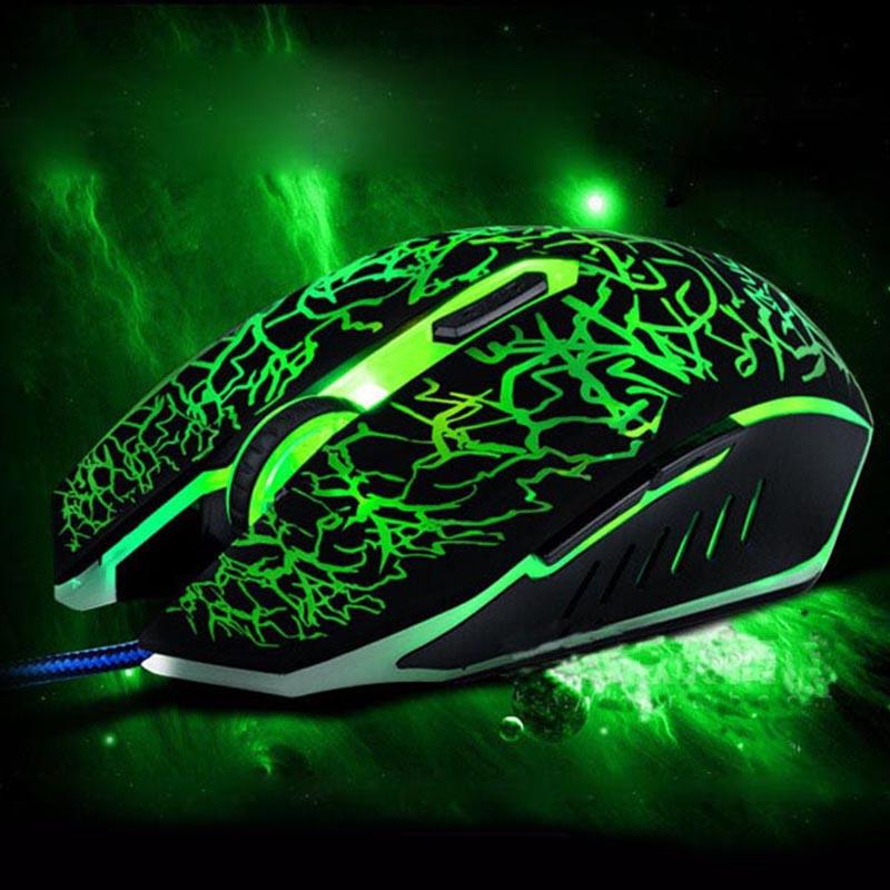 Chuột Raton Chuyên Nghiệp Đa Màu Sắc Đèn Nền Quang Học 4000DPI Chuột Chơi Game Có Dây Sạc Chuột Game Thủ Đèn LED Máy Tính