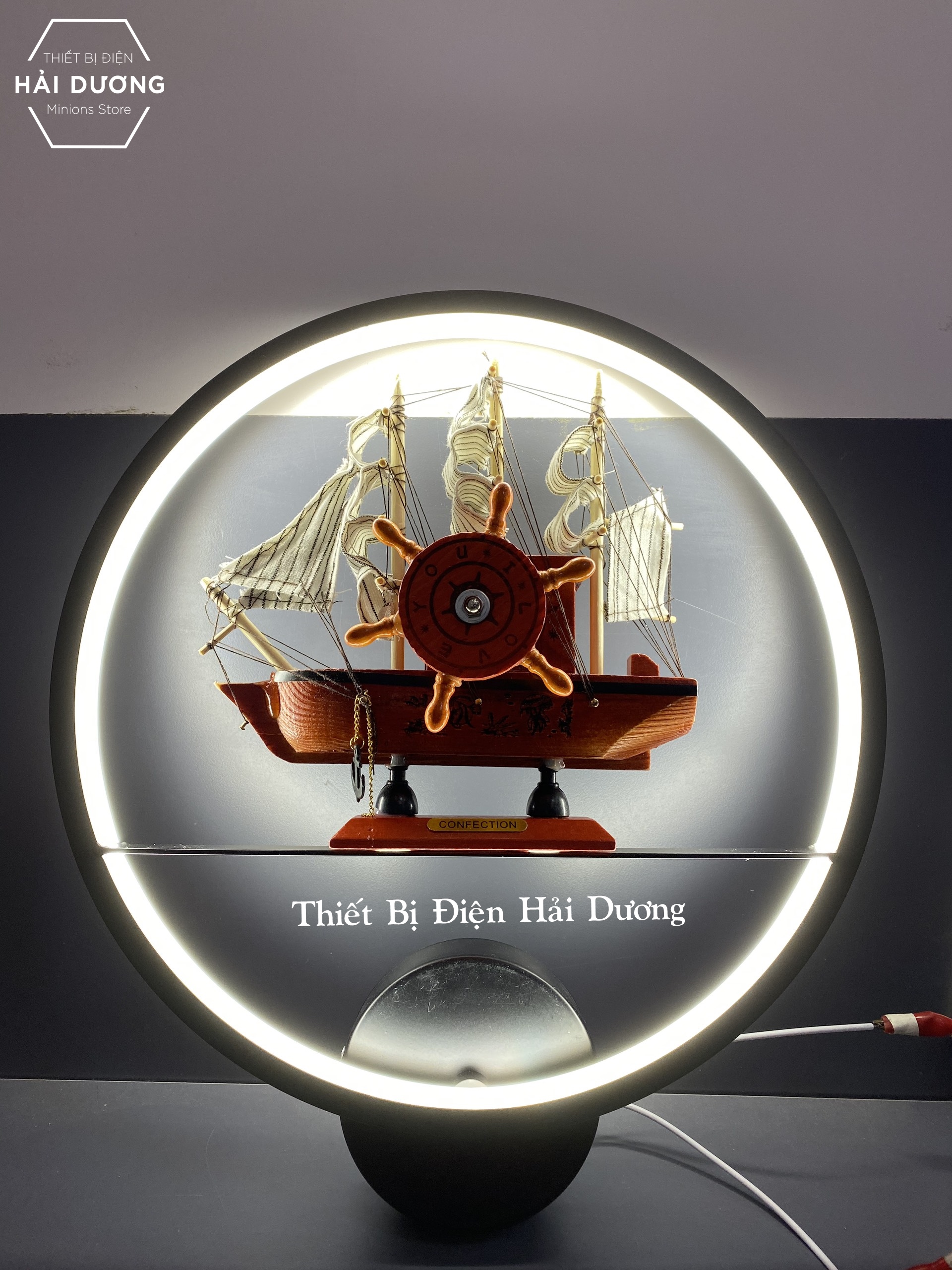 Đèn Led Treo Tường Hiện Đại Con Thuyền - 3 chế độ ánh sáng Led Tiết kiệm GT178 - Trắng Vàng Trung Tính