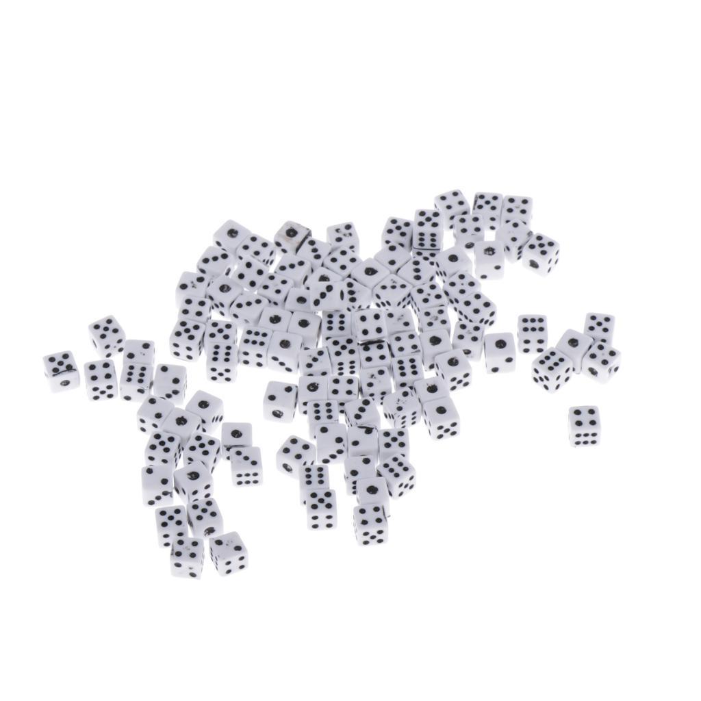 100 Viên 5 Mm 6 Mặt D6 Xúc Xắc Dành Cho D & D Vai Trò Chơi Trò Chơi