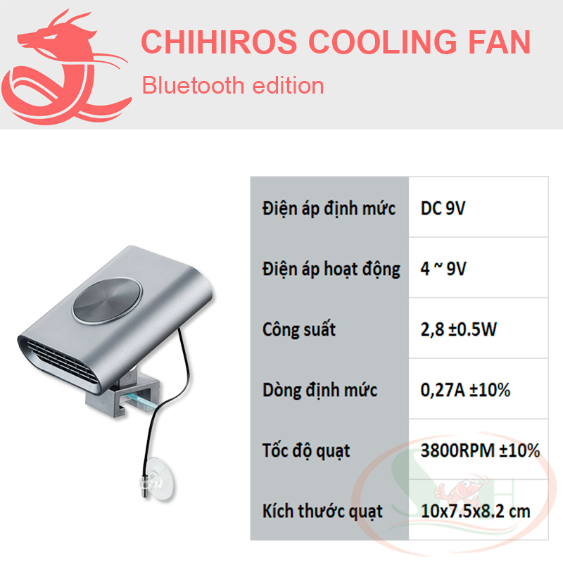 Quạt Chihiros Cooling Fan Bluetooth tản nhiệt làm mát nước bể cá tép thủy sinh