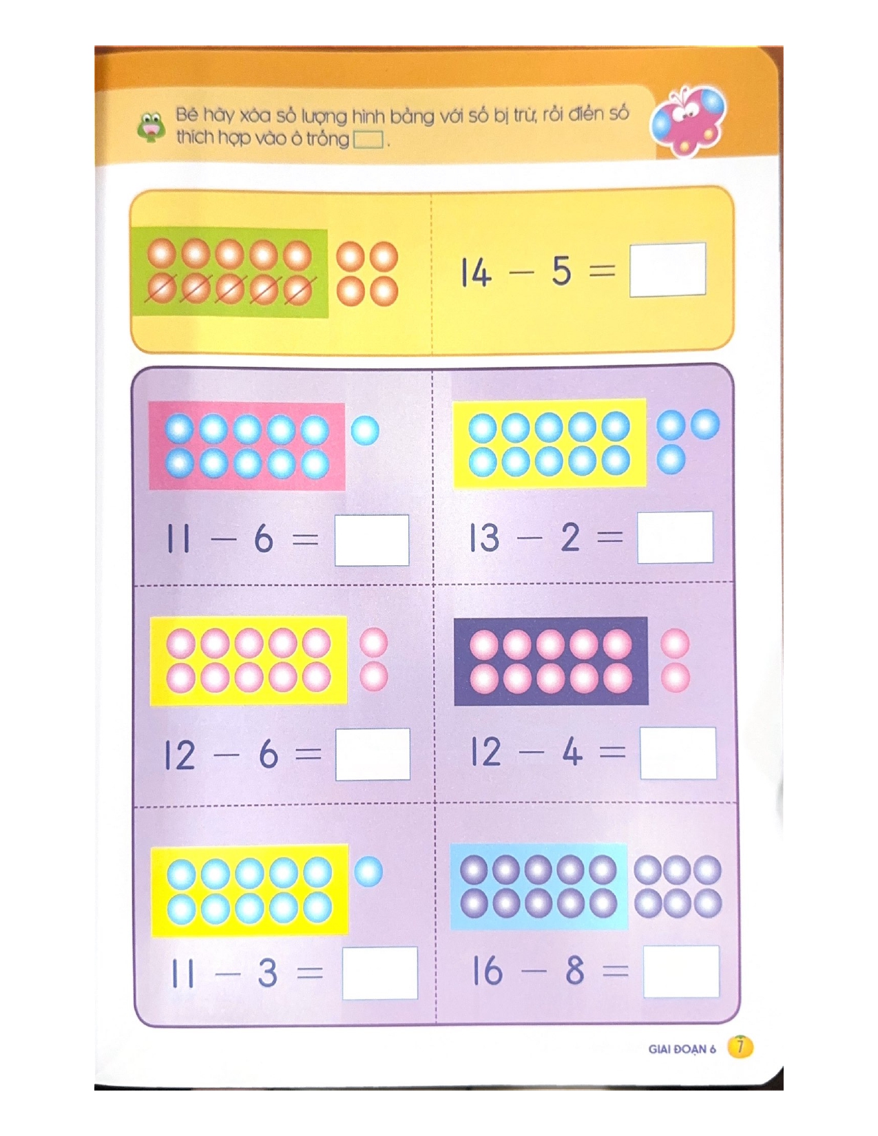 Tủ Sách Tư Duy Toán Học Hàn Quốc - Bé Làm Quen Phép Trừ Có Nhớ - Vanlangbooks