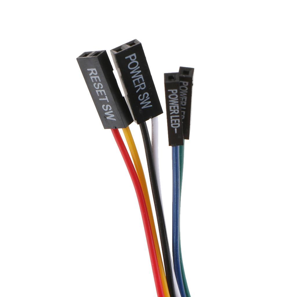 Desktop Computer /off Reset Button Switch with Dual USB Blue