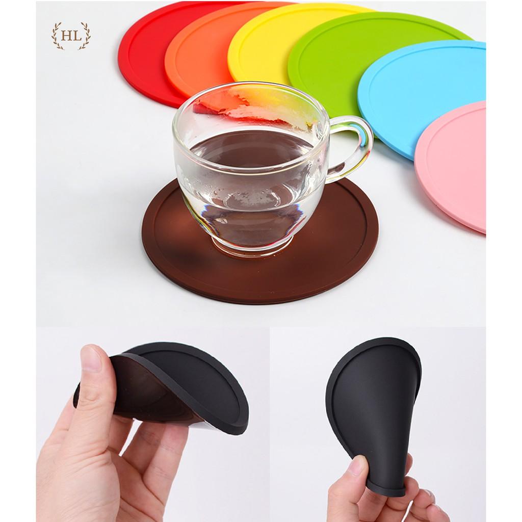 Hình ảnh Lót Ly Silicon Chống Trượt Không Thấm Nước | LÓT LY CỐC CHO NHÀ HÀNG QUÁN CAFE KHÔNG HỌA TIẾT