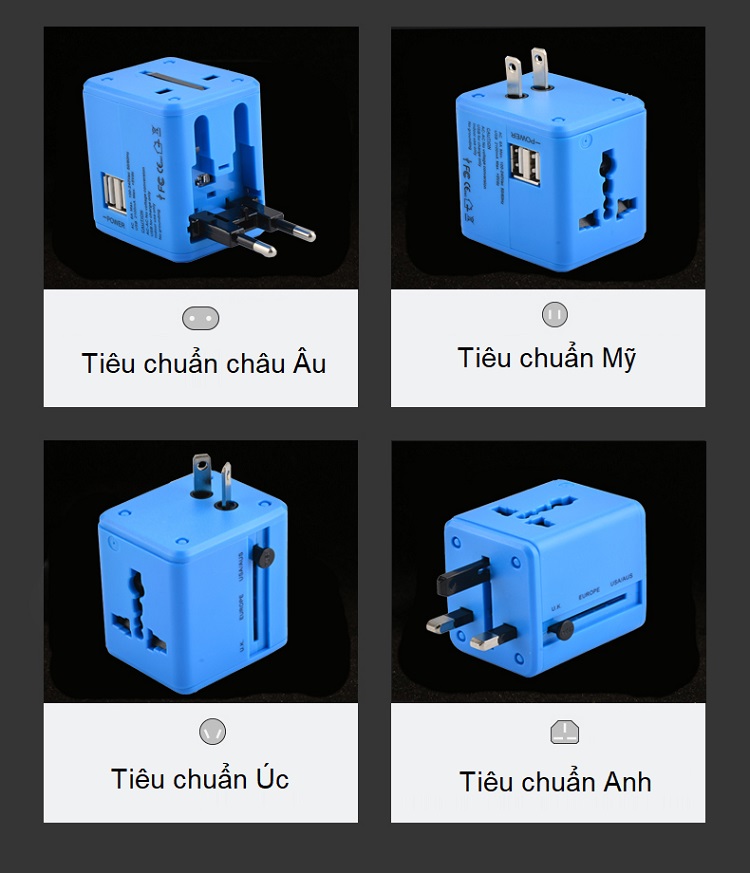 Ổ cắm nối đa năng quốc tế D995 ( Màu ngẫu nhiên )