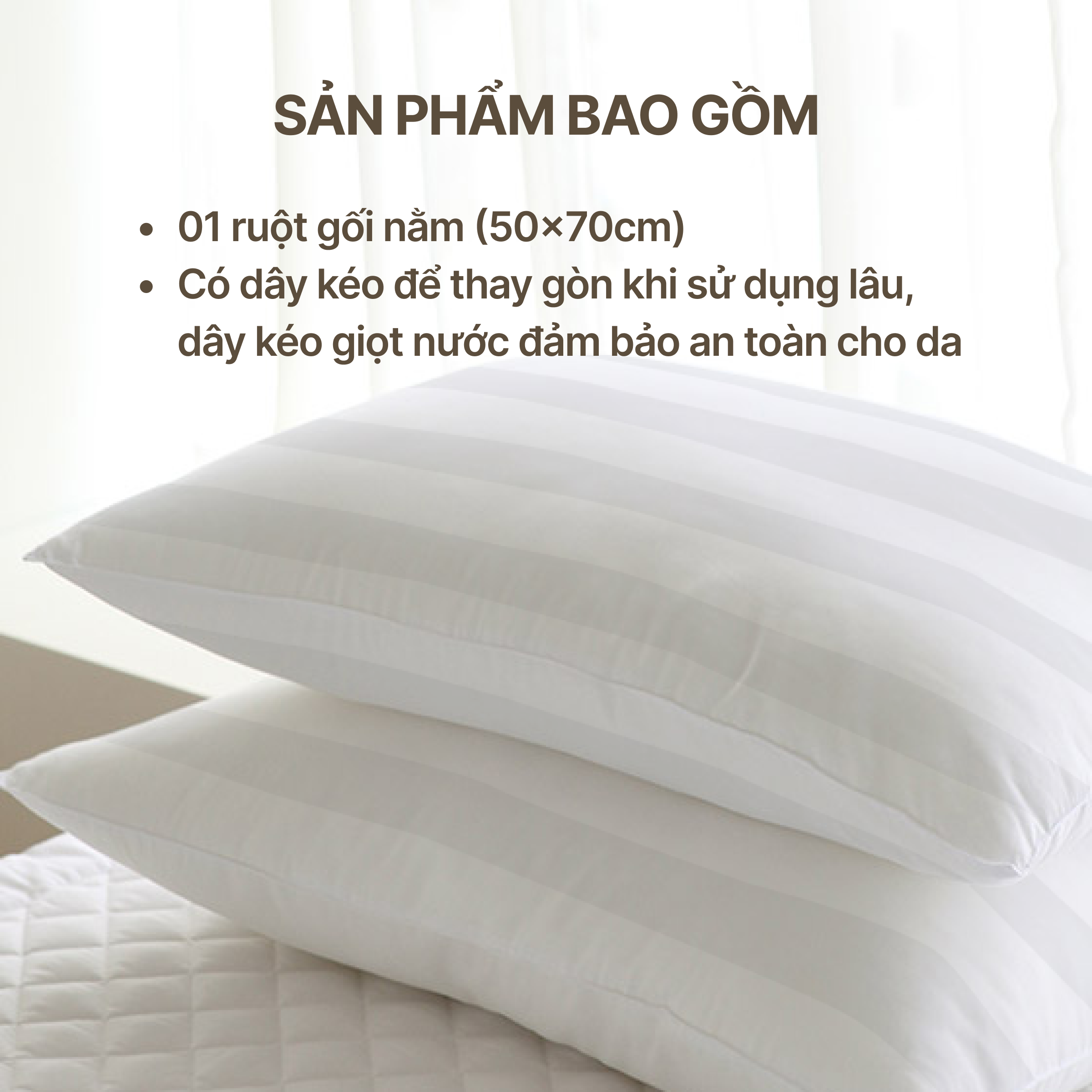 Ruột Gối Gòn Lông Vũ Cao Cấp ARIZE On Clould 50*70