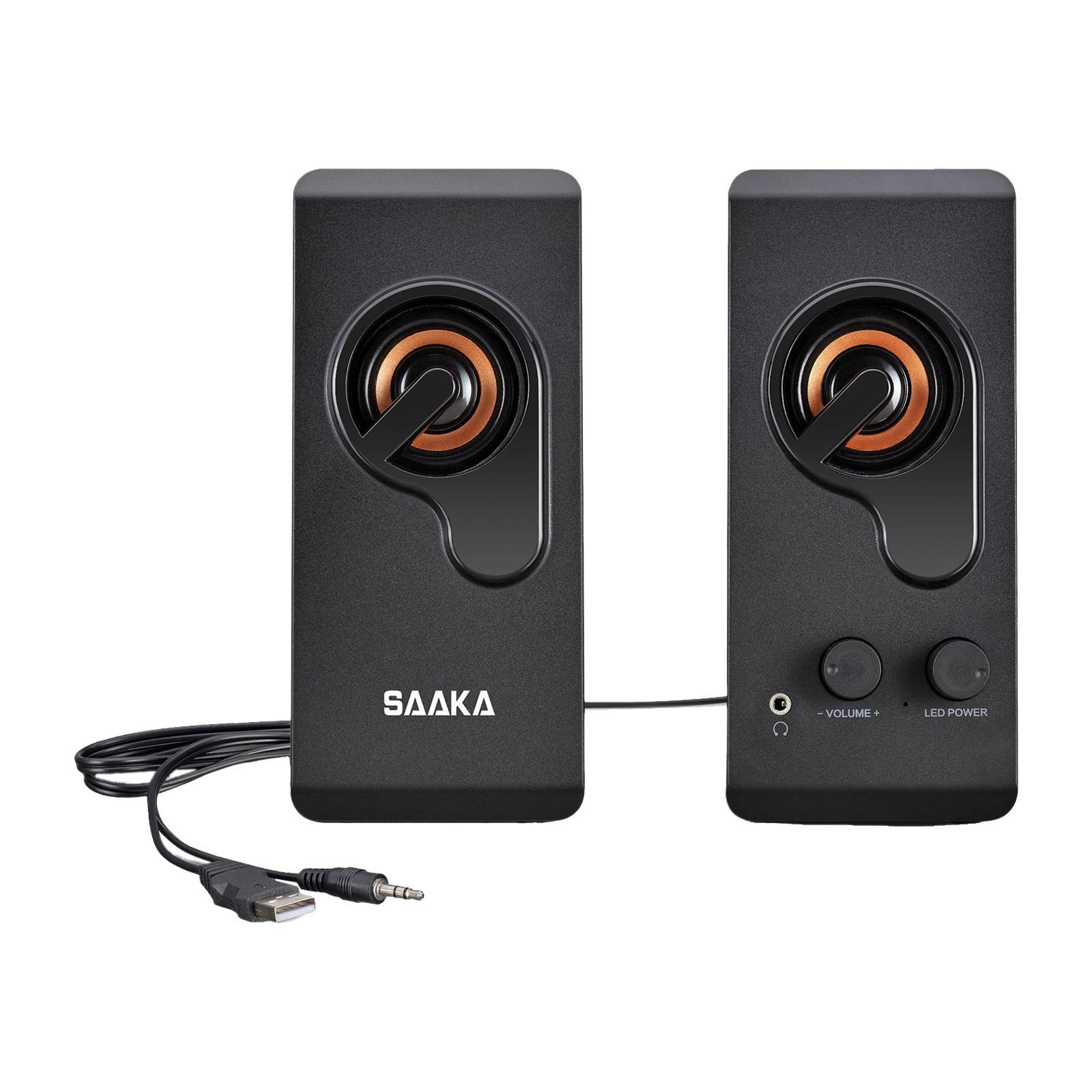 2 Pieces Desktop Table Speaker Computer Speakers for Multimedia Monitor Home Travel