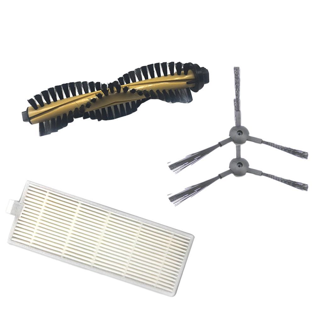 Replacement Side Brush Filter Main Brush Kit for ILIFE A4 Vacuum Cleaner