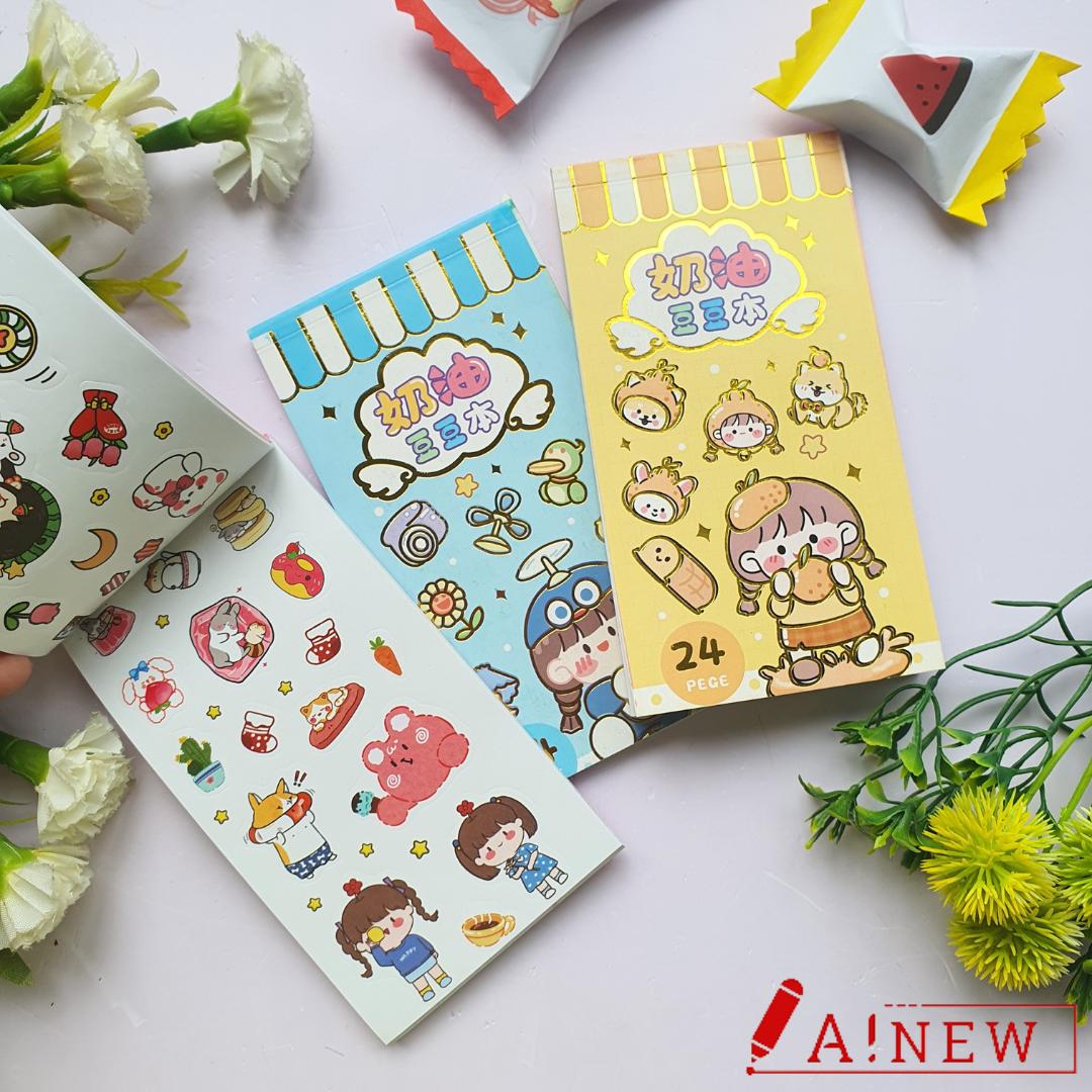 Sổ sticker mini – Hình dán 24 tờ nhiều mẫu